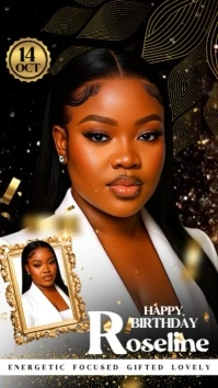 Happy birthday video Instagram Story template