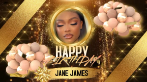 Brown Birthday Greeting Post sa Twitter Template