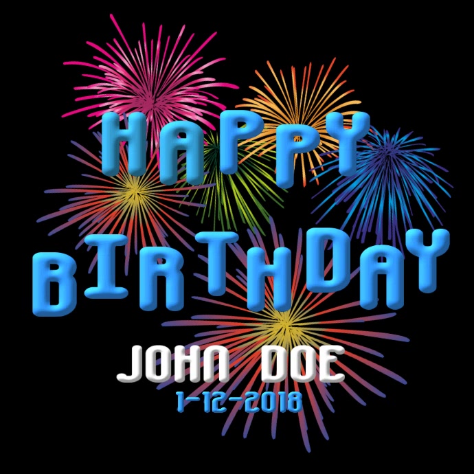 Happy Birthday Video Template PosterMyWall