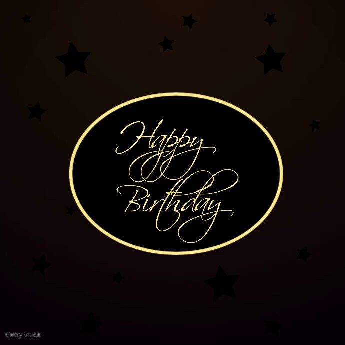 Happy Birthday Video Greeting Card Shine Quadrato (1:1) template