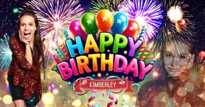 Happy birthday video greetings Imagen Compartida en Facebook template