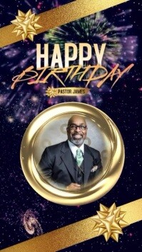 Purple Birthday Celebration Instagram Story Template