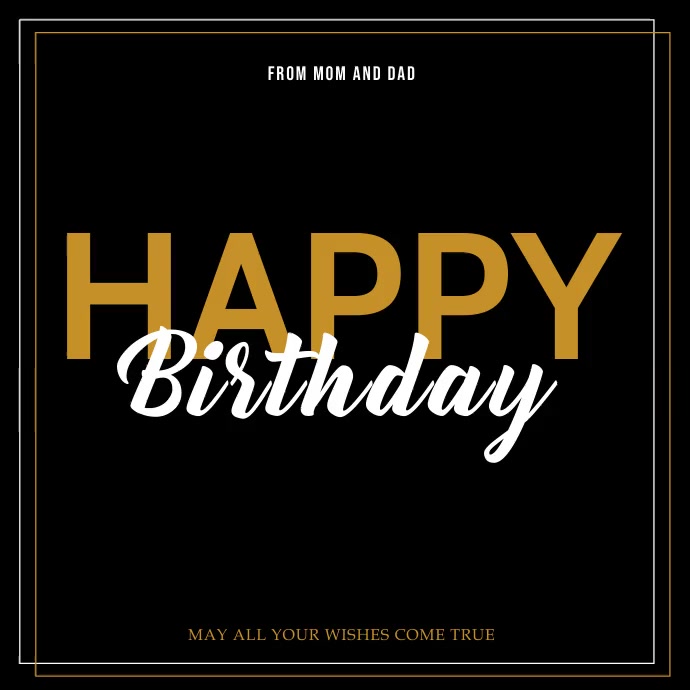 HAPPY BIRTHDAY VIDEO TEMPLATE Carré (1:1)