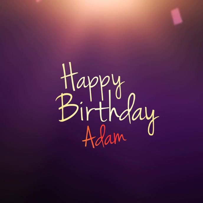 Happy Birthday Video TEMPLATE Album Omslag