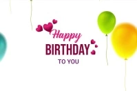 happy Birthday Video template Etiqueta