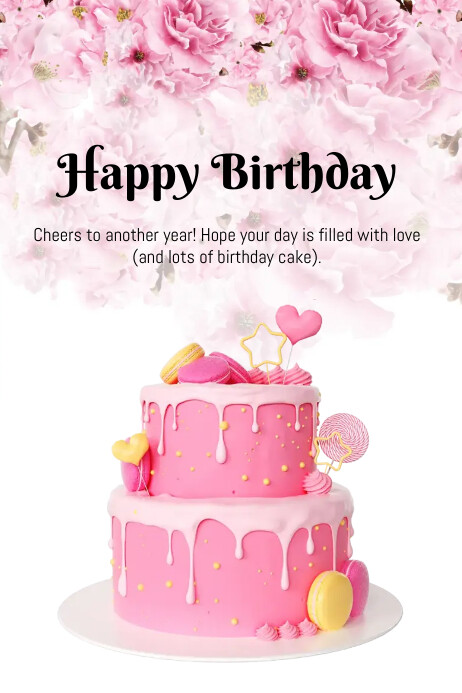 Cake Topper Happy Birthday Plexiglass Specchiato Rosa - Cake Love Cake Topper Happy Birthday Plexiglass Specchiato Rosa - Cake Love