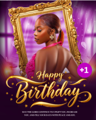 Happy Birthday Wish Flyer Instagram Portrait template