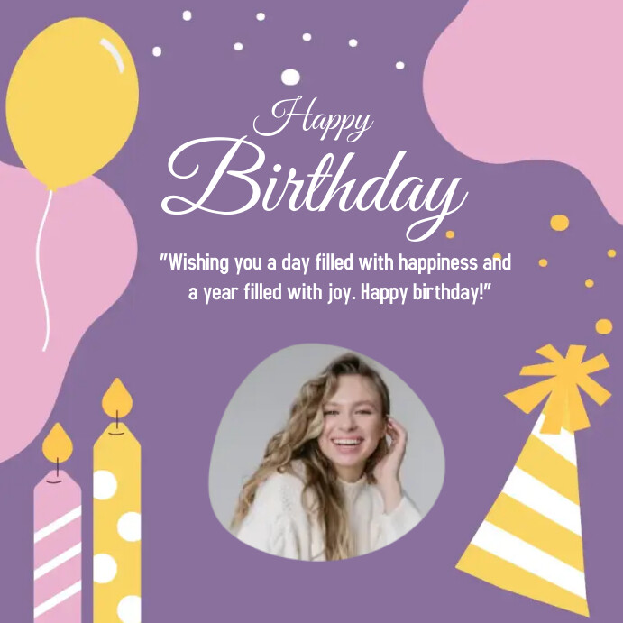 Happy birthday wish templates Instagram Post