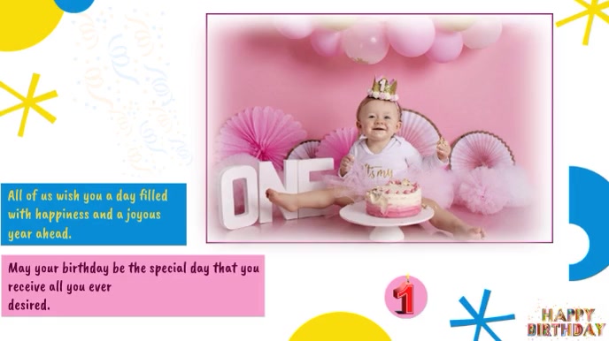 Happy Birthday wishes Animation Template | PosterMyWall