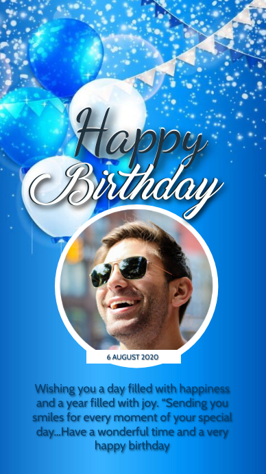 HAPPY BIRTHDAY WISHES CARD Design Template เรื่องราวบน Instagram