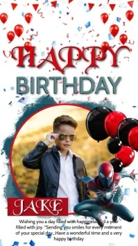 HAPPY BIRTHDAY WISHES CARD Design Template История на Instagram