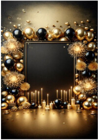 Happy Birthday Wishes/frame  A3 template