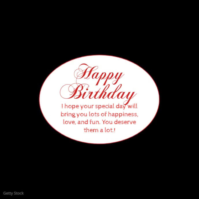 Happy Birthday Wishes Greeting Video Flowers Квадрат (1 : 1) template