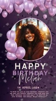 happy birthday wishes images design Template История на Instagram