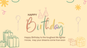 happy birthday wishes poster template