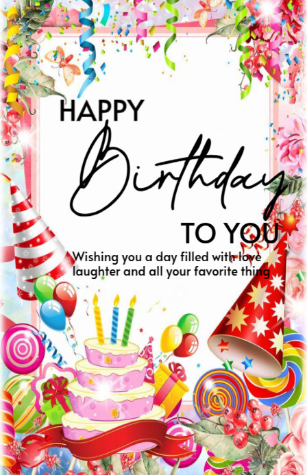 Happy birthday 🎉 Tabloid template