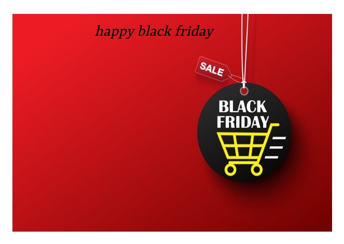 Happy black friday poster design template Postcard