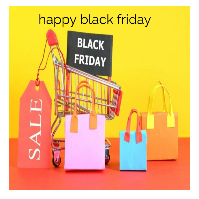 Happy black friday poster design template Logotipo