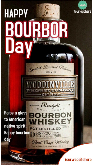 Happy bourbon day История на Instagram template