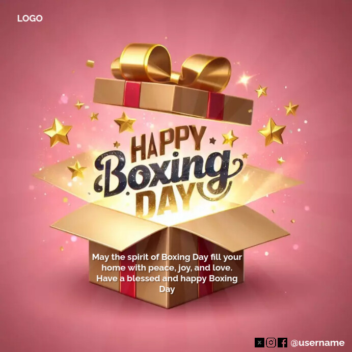 HAPPY BOXING DAY 2023, 2024, 2025 (1) Instagram na Post template