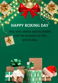 Happy Boxing Day Card A4 template