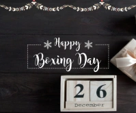 Happy Boxing Day Rectángulo Mediano template
