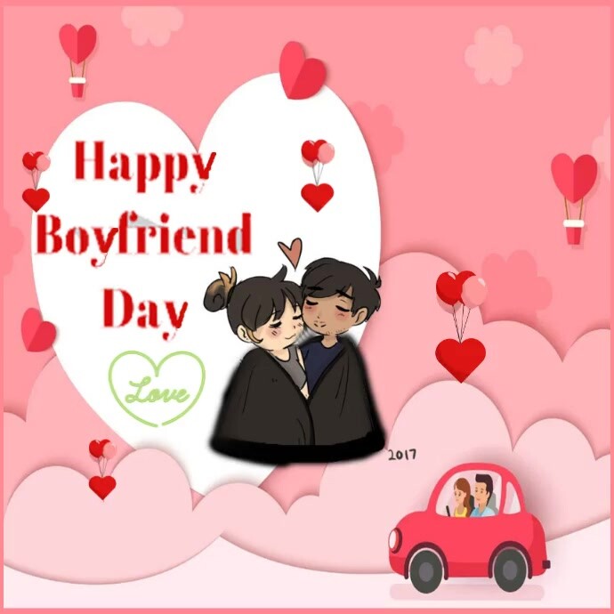 happy boyfriend day instagram post template