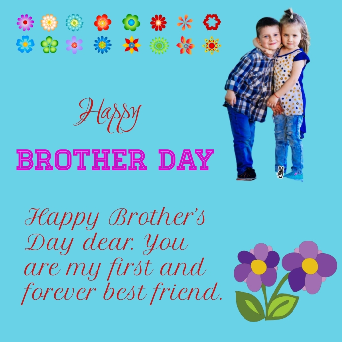 Happy Brother Day Instagram post Template | PosterMyWall