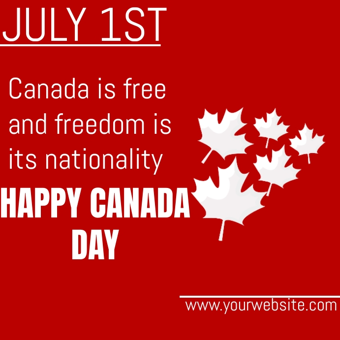 happy canada day,canada day greeting card Template | PosterMyWall