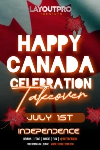 Happy Canada Day Celebration Video Affiche template
