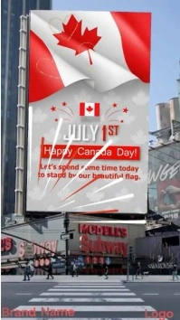 Happy canada day design Affichage numérique (9:16) template
