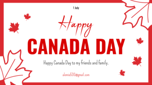 Happy Canada Day Præsentation (16:9) template