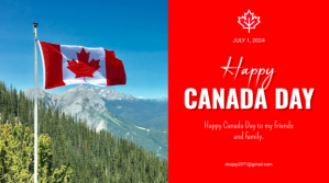 Happy Canada Day Præsentation (16:9) template
