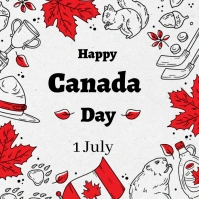 Happy Canada day Carré (1:1) template