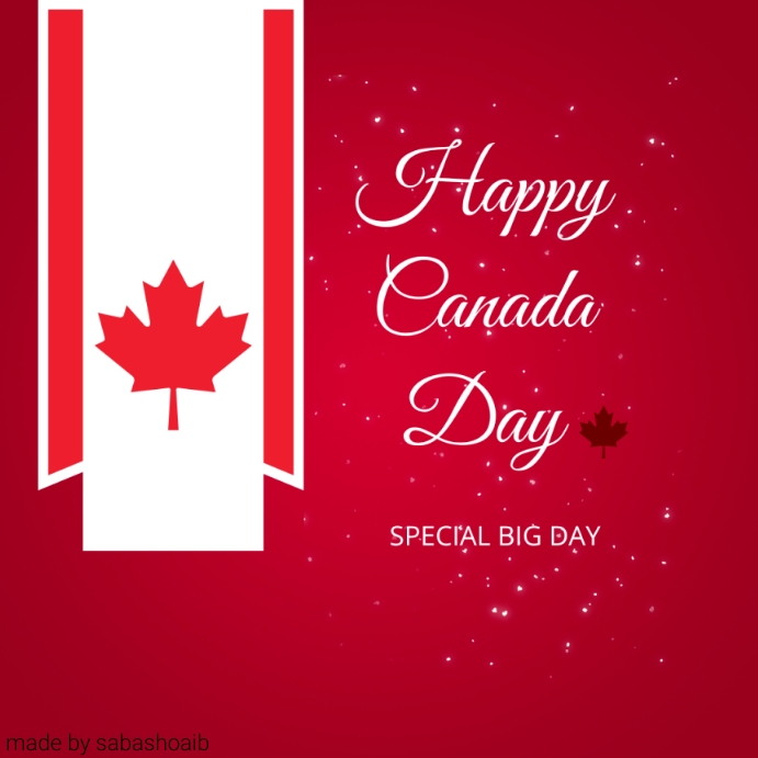 Happy Canada day Publicação no Instagram template