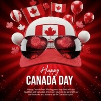 Happy Canada Day โพสต์บน Instagram template