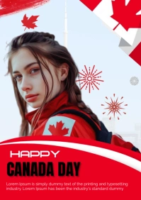 Happy Canada day design template A1