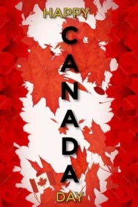 happy canada day Póster template