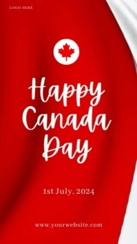 Happy Canada Day Pantalla Digital (9:16) template