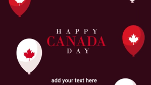 Happy Canada day greetings card 4k video temp Digitalt display (16:9) template