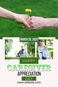 Happy Caregiver Poster Template Gráfico de Tumblr