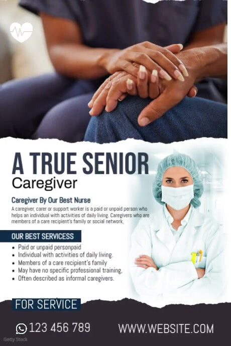 Happy Caregiver Template ( Plakat