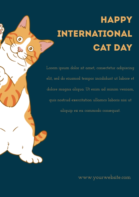 Happy Cat Day Template PosterMyWall