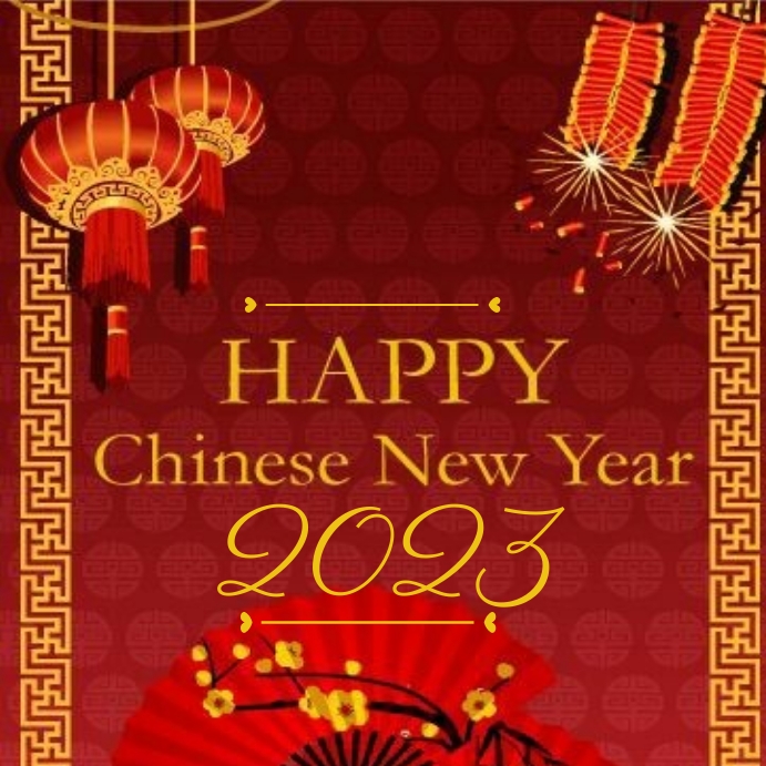 Copy of Happy chainess new year instagaram post | PosterMyWall