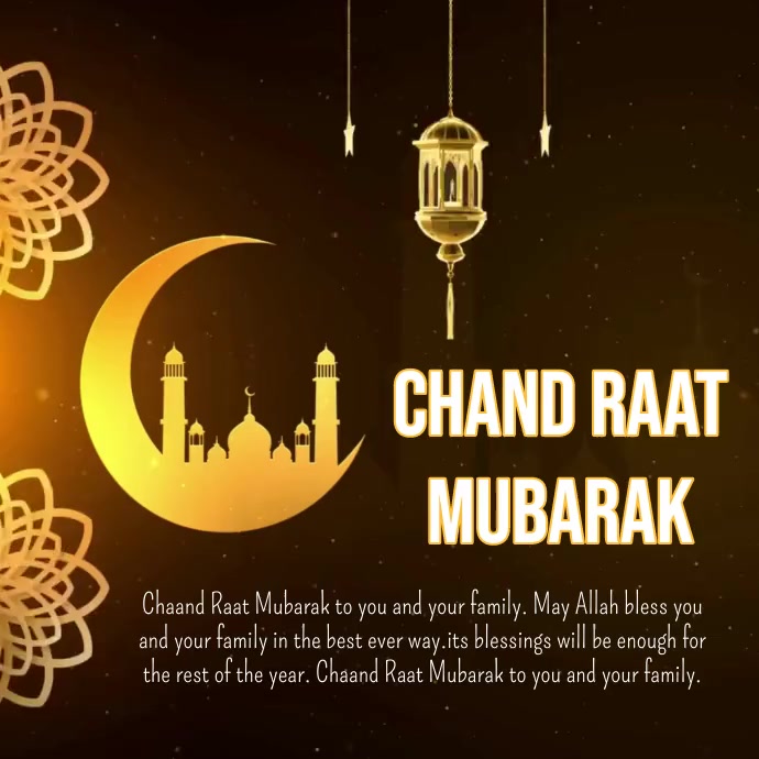 happy chand raat,chaand rat mubarak,eid eve Wpis na Instagrama template