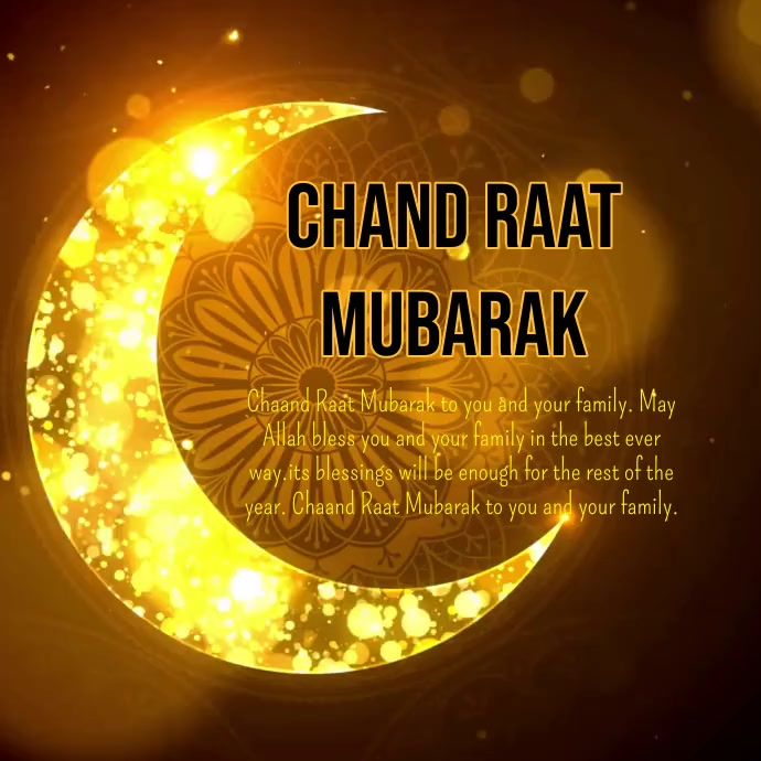 happy chand raat,chaand rat mubarak,eid eve Instagram Post template