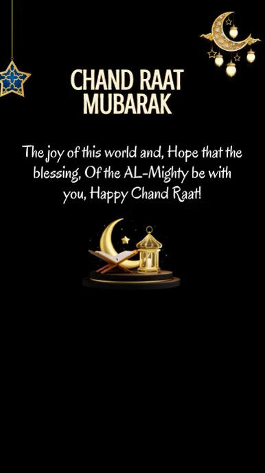 happy chand raat,chaand rat mubarak,eid eve Instagram Story template