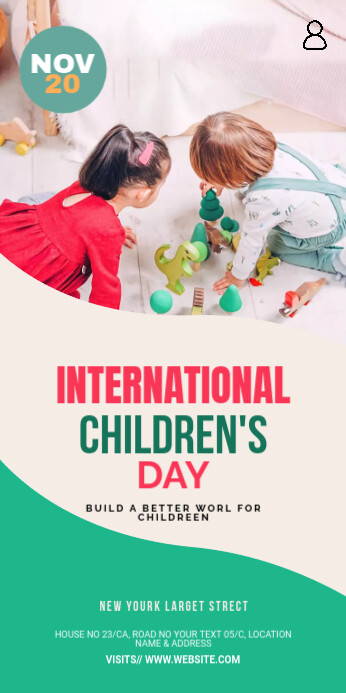 Happy Children's Day Roll Up Banner template