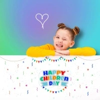 Happy Children day Квадрат (1 : 1) template