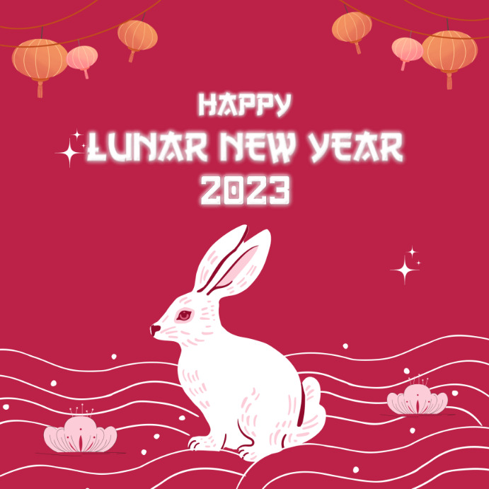 Happy Chinese Lunar New Year 2023 Publicación de Instagram template